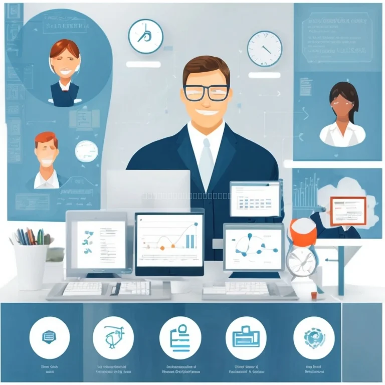 Business professional using WorkflowBuilder software dashboard